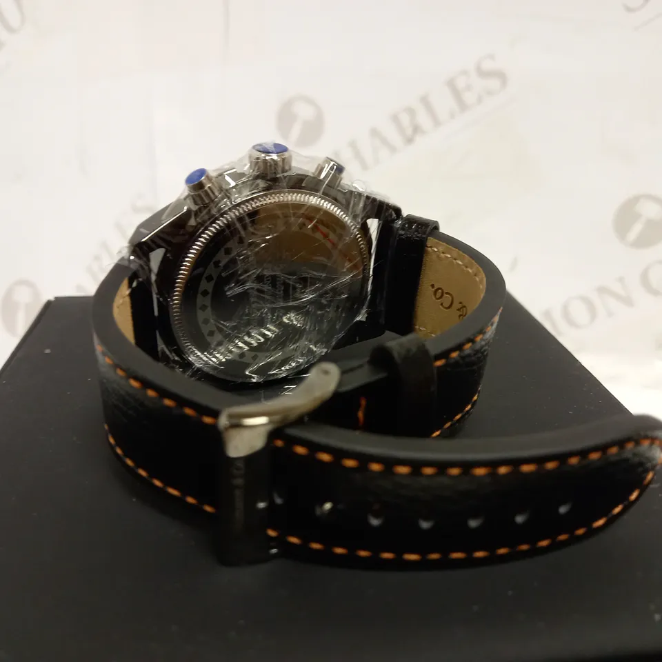 ZIHLMANN & CO CHRONOGRAPH STYLE LEATHER STRAP WATCH RRP £560