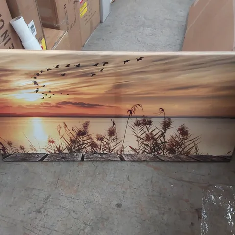 PIER AT THE LAKE WRAPPED CANVAS