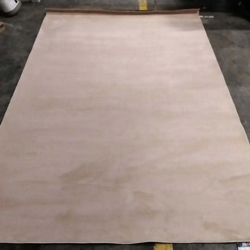 ANTEO SOLID COLOUR AREA RUG PEACH APPROXIMATELY 183X274CM 