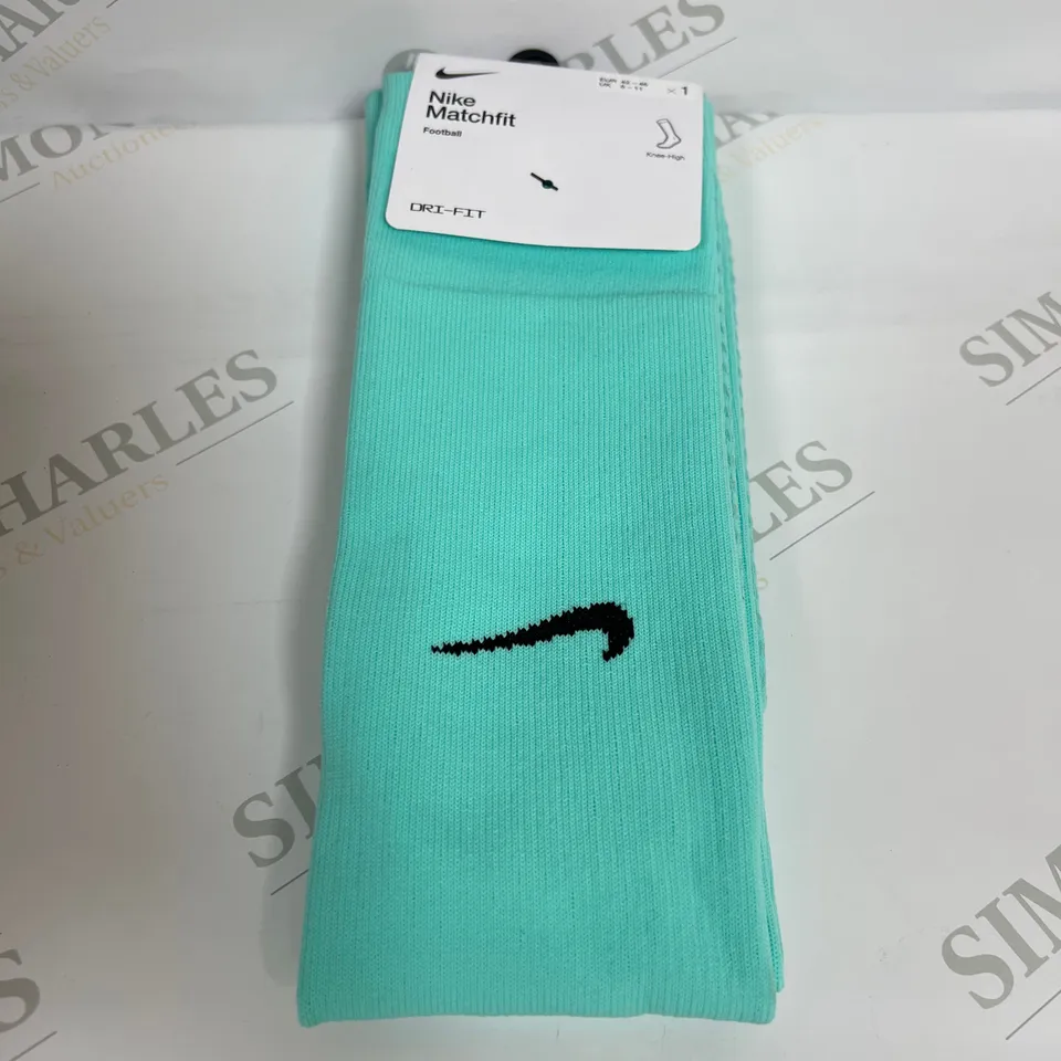 NIKE DRI-FIT MATCHFIT FOOTBALL SOCKS IN TURQUOISE SIZE 8-11