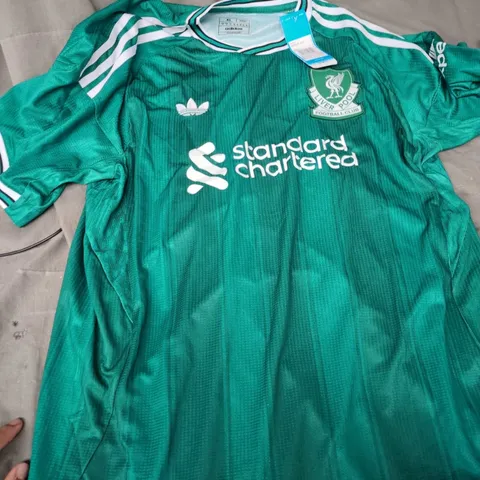 ADIDAS LIVERPOOL FC FOOTBALL SHIRT – GREEN XL SLIM FIT (MEN'S)