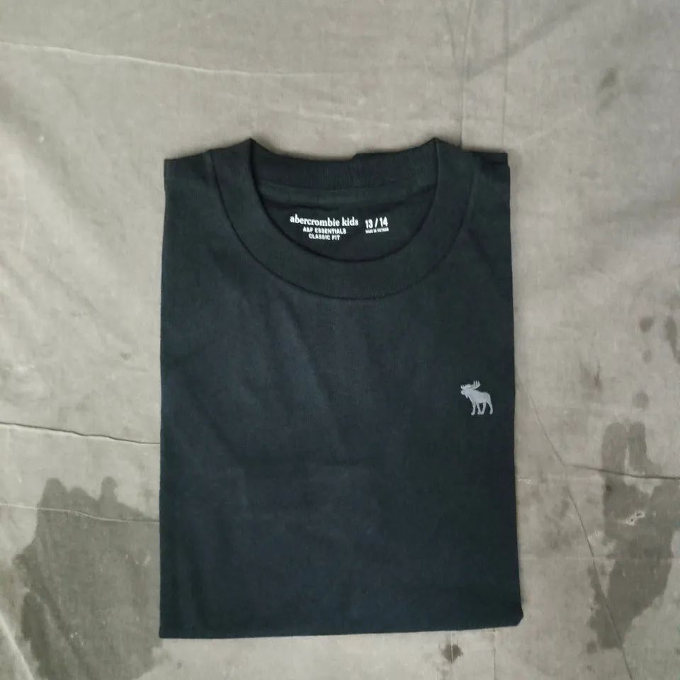 ABERCROMBIE KIDS CLASSIC FIT T-SHIRT IN BLACK SIZE 13/14 YEARS
