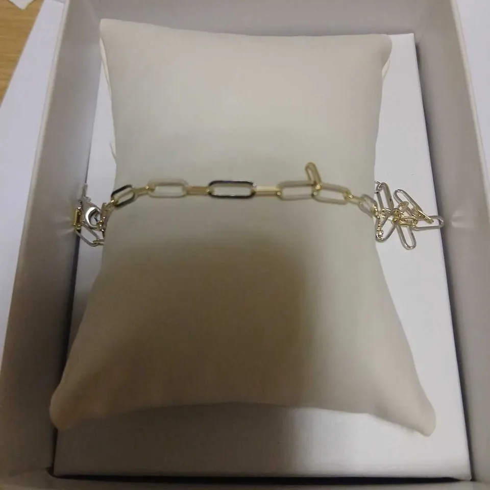 DIAMONIQUE 0.5CT TW PAPERCLIP BRACELET STERLING SILVER