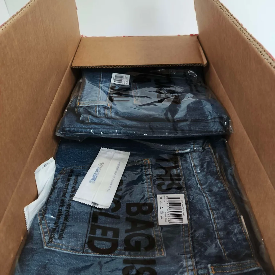 BOX OF 10 LOW RISE WIDE JEANS BONDI BLUE SIZE 12