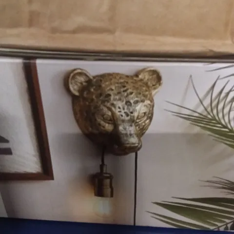 BOXED KINDRA LEOPARD WALL LAMP