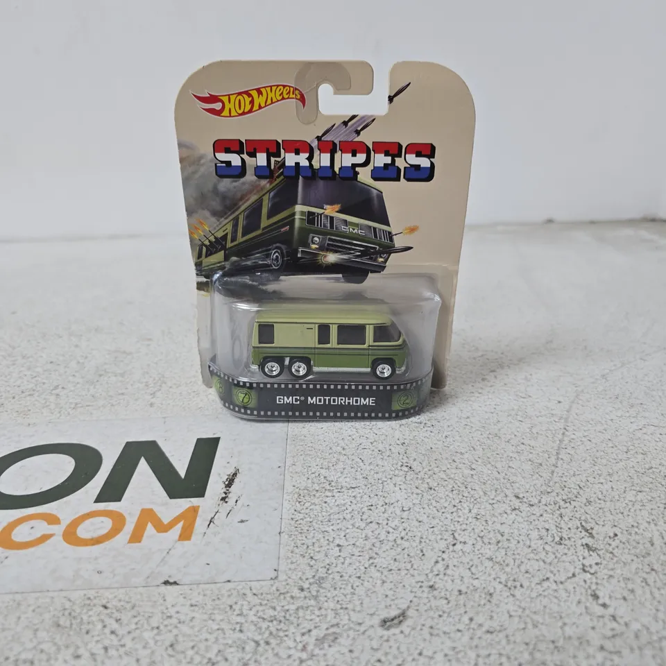 HOT WHEELS STRIPES GMC MOTORHOME DIE-CAST TOY CAR – IN ORIGINAL PACKAGING