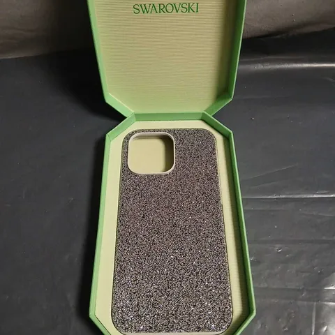 SWAROVSKI CRYSTAL PHONE CASE IN GREEN PRESENTATION BOX