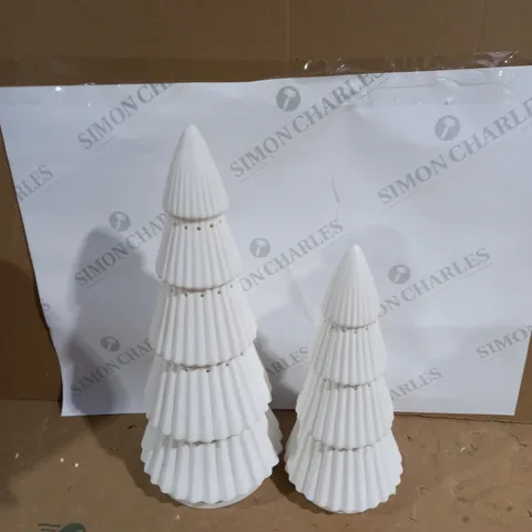 K BY KELLY HOPPEN SET OF 2 LARGE CERAMIC LIGHT UP ORNAMENTS