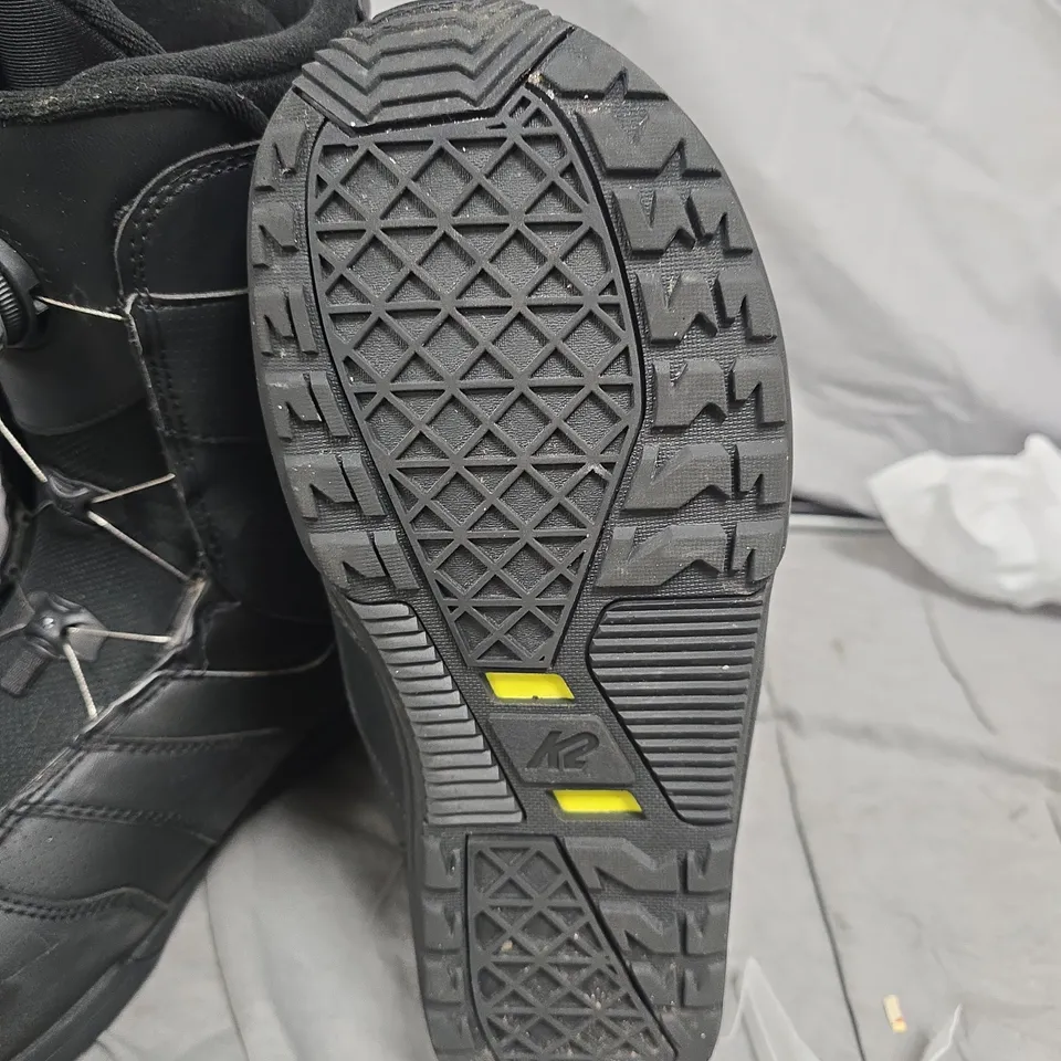 K2 MODEL 9 BLACK DIAL-LACE WINTER SNOW BOOTS – SIZE 8 