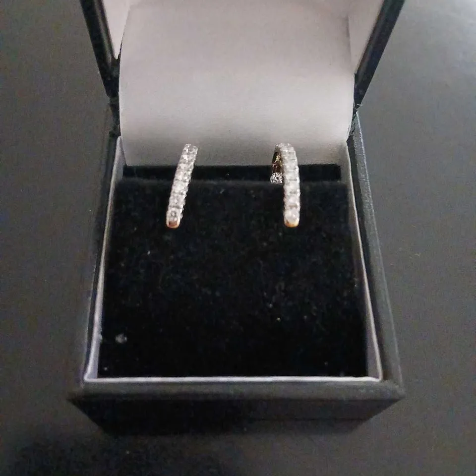 FIRE LIGHT 1CT DIAMOND LAB GROWN HOOP EARRINGS 9CT GOLD