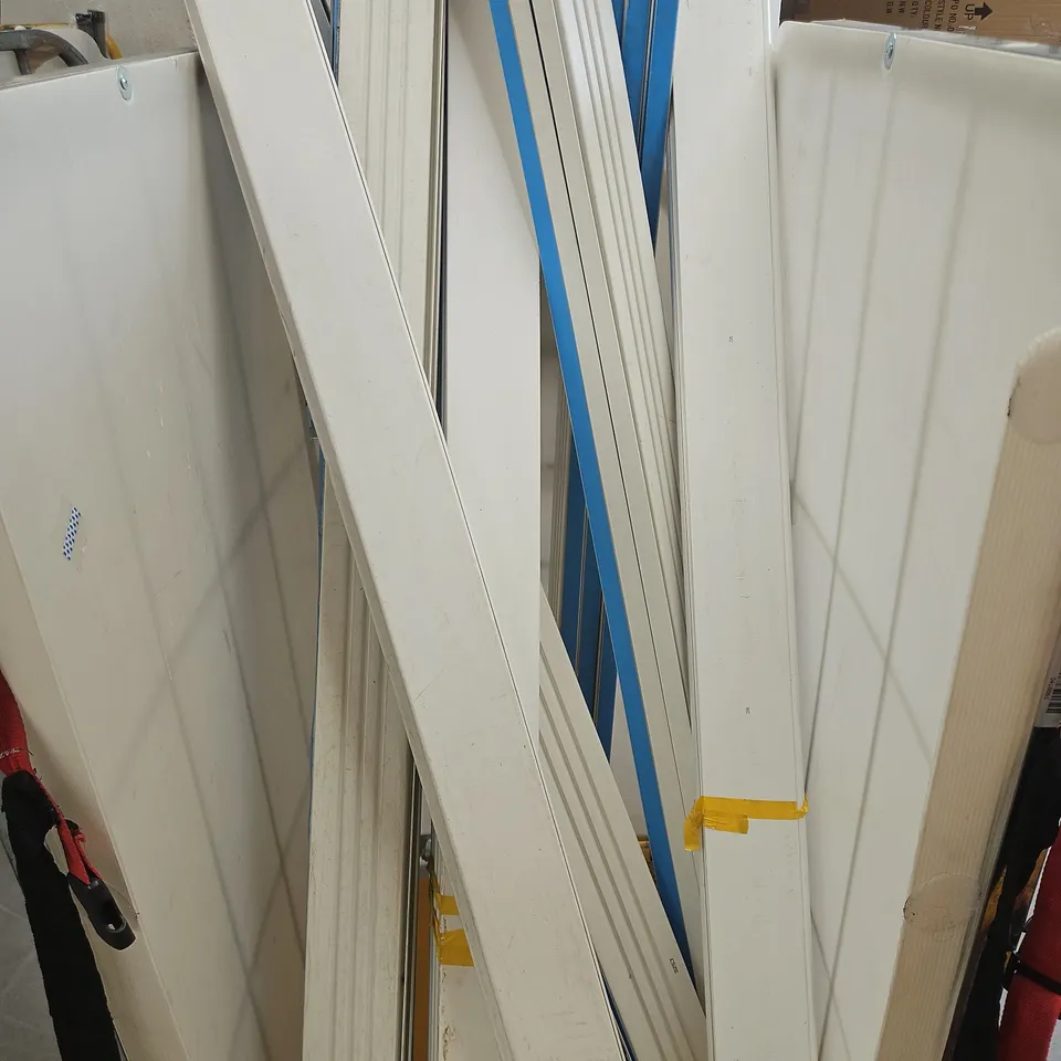 APPROXIMATELY 9 ASSORTED PVC PANELLING PIECE IN WHITE - COLLECTION ONLY