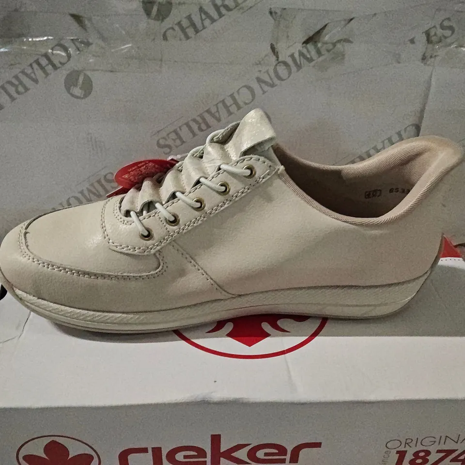 RIEKER BEIGE WOMEN'S SNEAKERS – UK 6.5 – BOXED