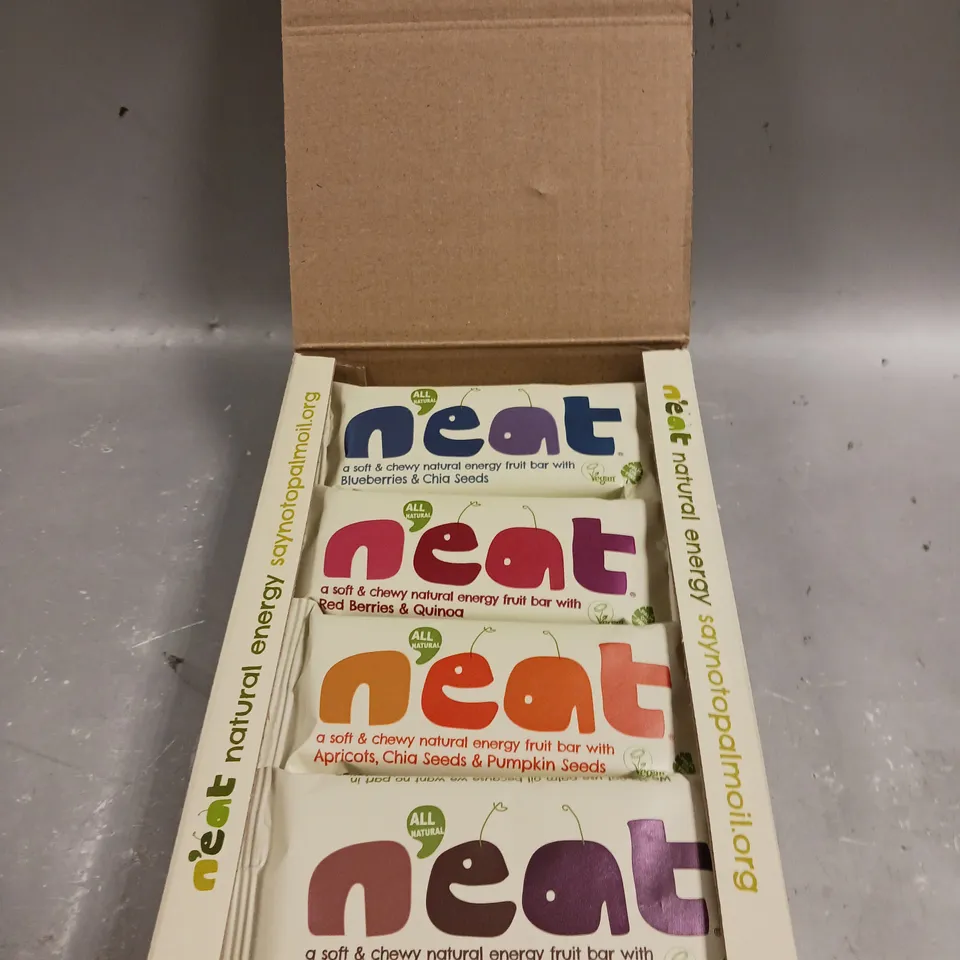 BOXED NEAT NATURAL ENERGY BARS MIXED RAINBOW PACK - 16 X 45G 