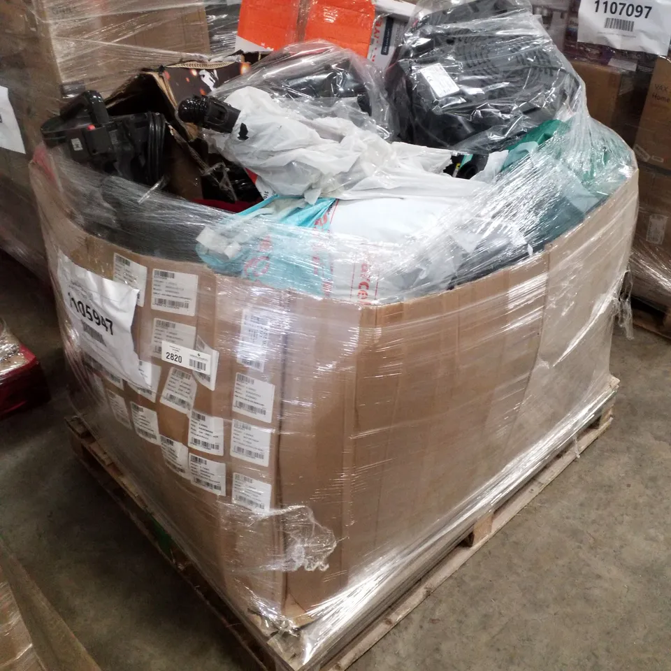 PALLET OF APPROXIMATELY 24 UNPROCESSED RAW RETURN HOUSEHOLD AND ELECTRICAL GOODS TO INCLUDE;