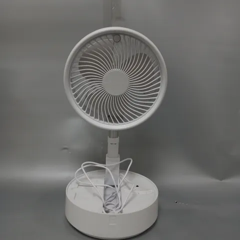 BELL & HOWELL OSCILLATING FOLDING RECHARGEABLE FAN, WHITE