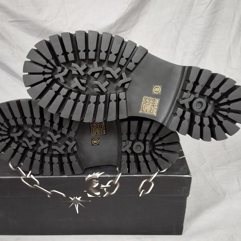 BOXED KOI DEACONS OF THE DEEP BLACK SHOES - UK 8