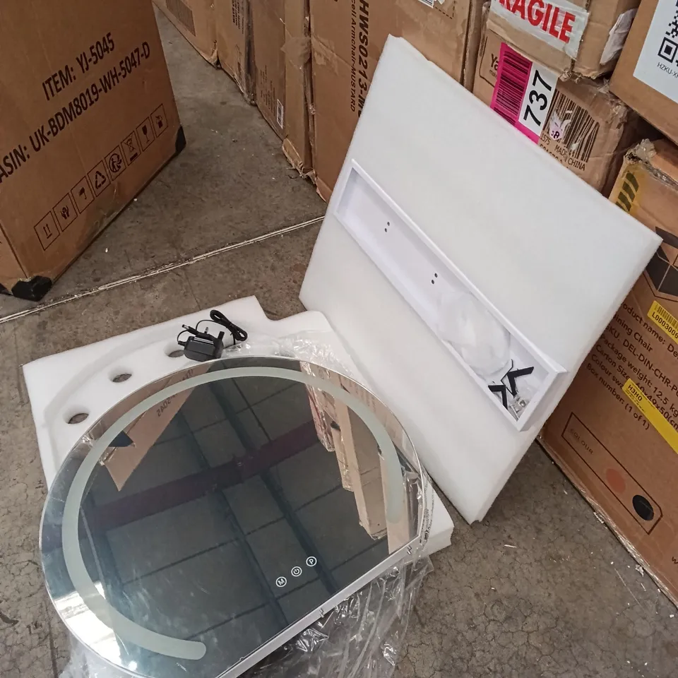 BOXED LED LIGHT MAKEUP MIRROR - WHITE (1 BOX)