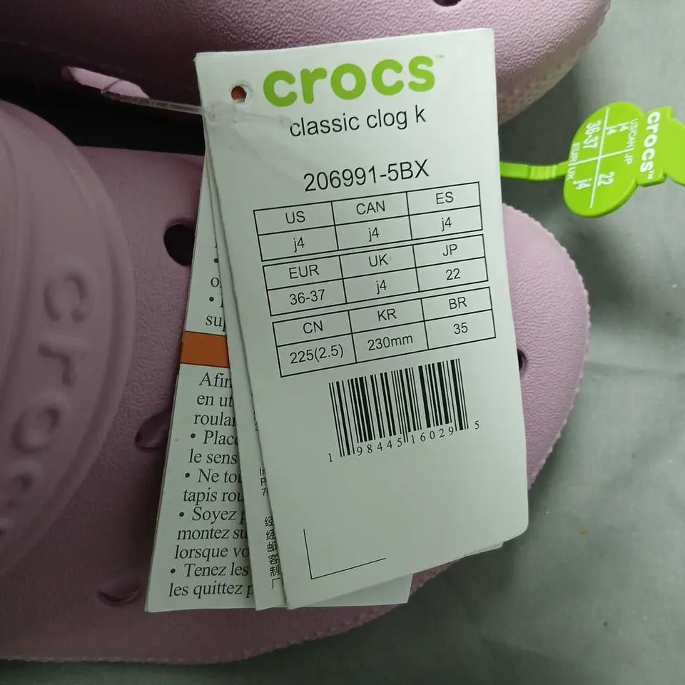 CROCS CLASSIC CLOG K PINK KIDS' CLOGS