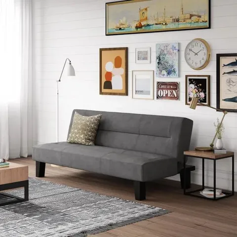 BOXED DOREL KEBO SOFA BED SOFA - VELVET GREY (1 BOX)