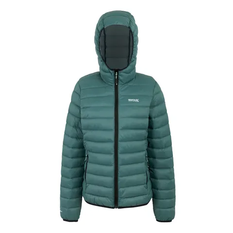 BRAND NEW REGATTA WOMEN'S HOODED MARIZION PADDED JACKET IN SPRUCE GREEN SIZE UK 10