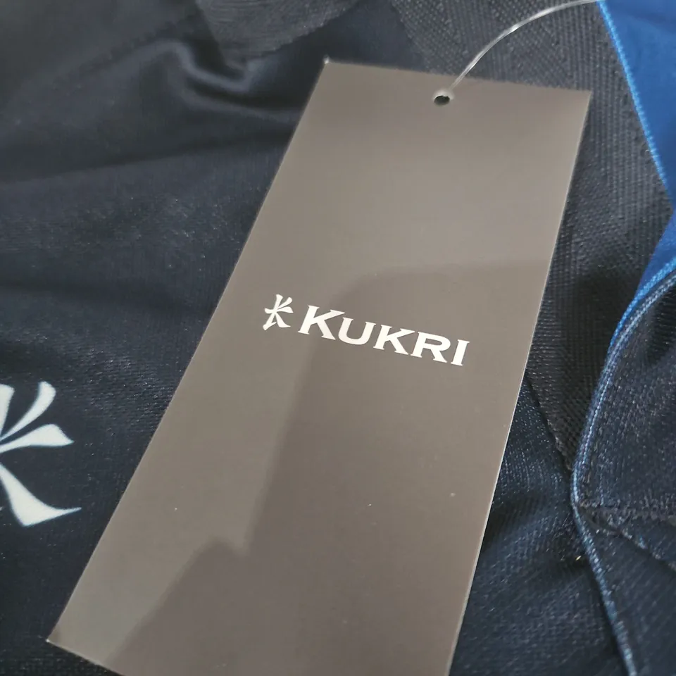 KUKRI RUGBY JERSEY – NAVY/BLUE WITH WHITE CREST, SIZE M