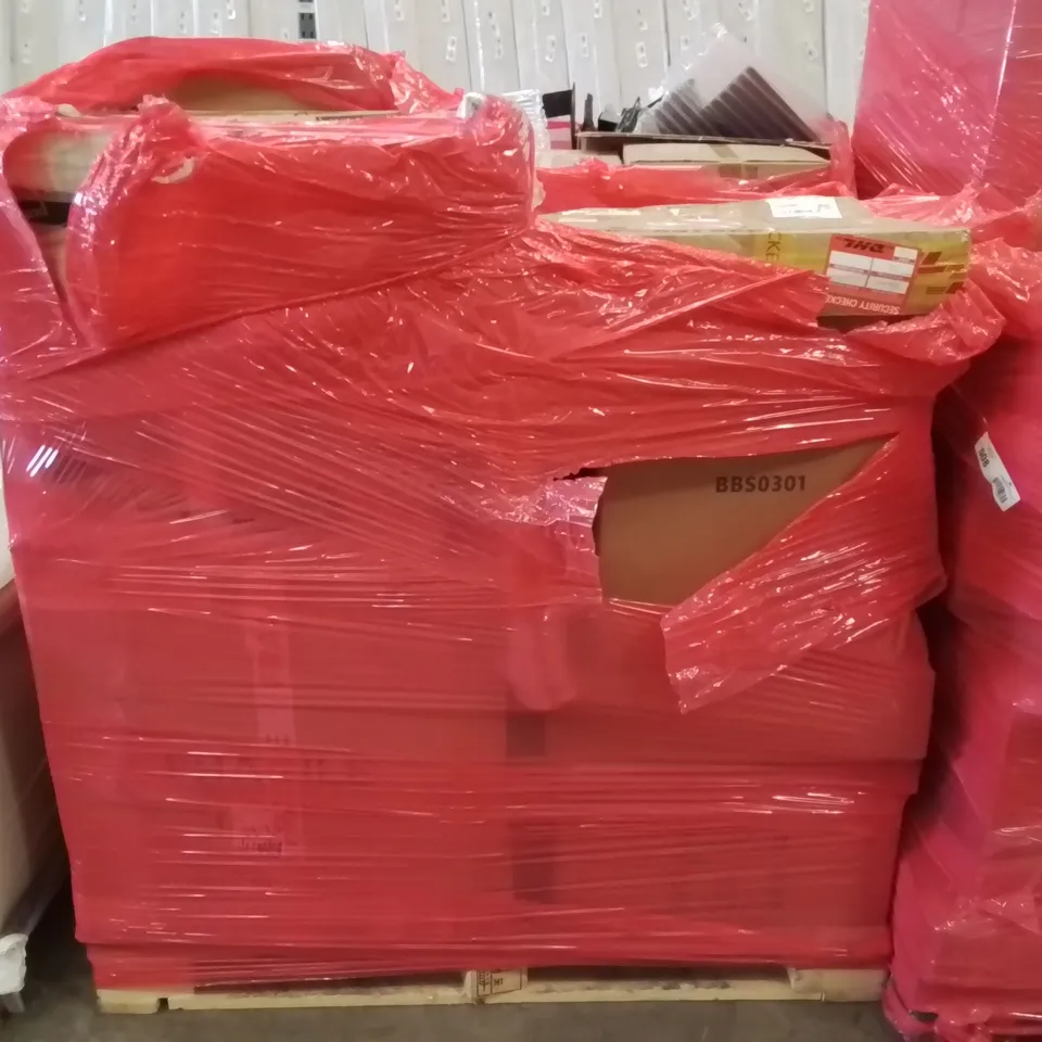 PALLET CONTAINING ASSORTED ITEMS INCLUDING: FOLDING WAGON CART, PULL OUT ORGANISER ECT