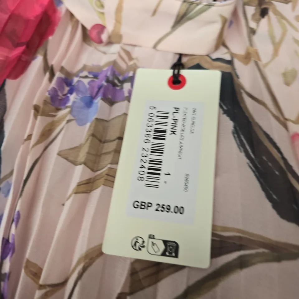 TED BAKER PLEATED WIDE LEG JUMPSUIT - SIZE 1