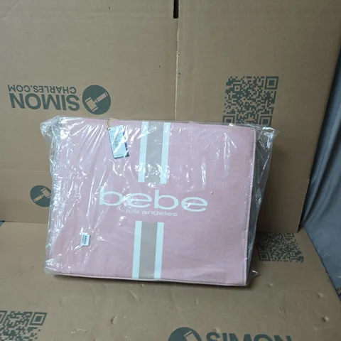 BEBE EMBER TOTE WITH INSERT – POWDER PINK (BRAND: BEBE LOS ANGELES)
