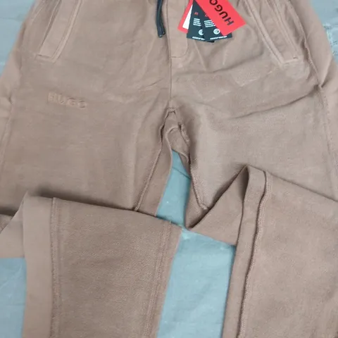 hugo boss exposed hem brown joggers - m