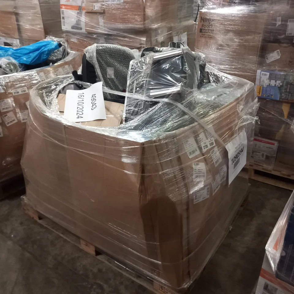 PALLET OF APPROXIMATELY 22 UNPROCESSED RAW RETURN HOUSEHOLD AND ELECTRICAL GOODS TO INCLUDE;