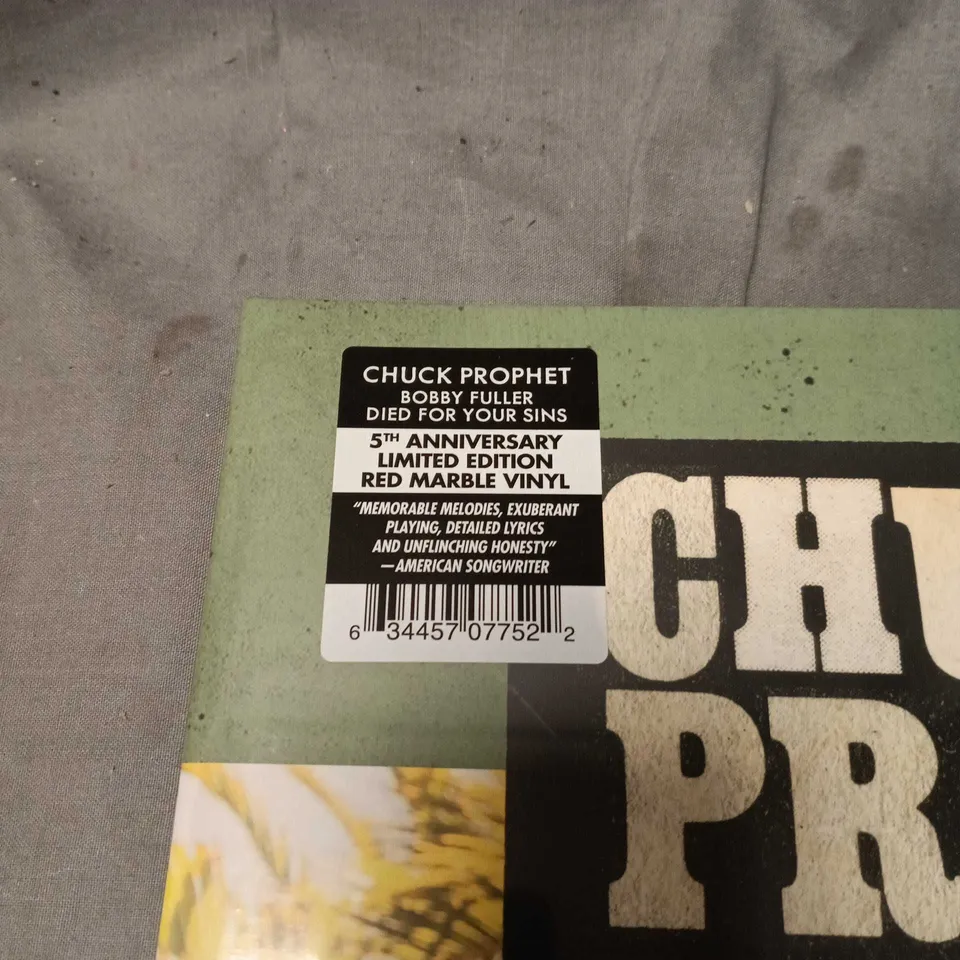 CHUCK PROPHET – BOBBY FULLER DIED FOR YOUR SINS (5TH ANNIVERSARY LIMITED EDITION, RED MARBLE VINYL)