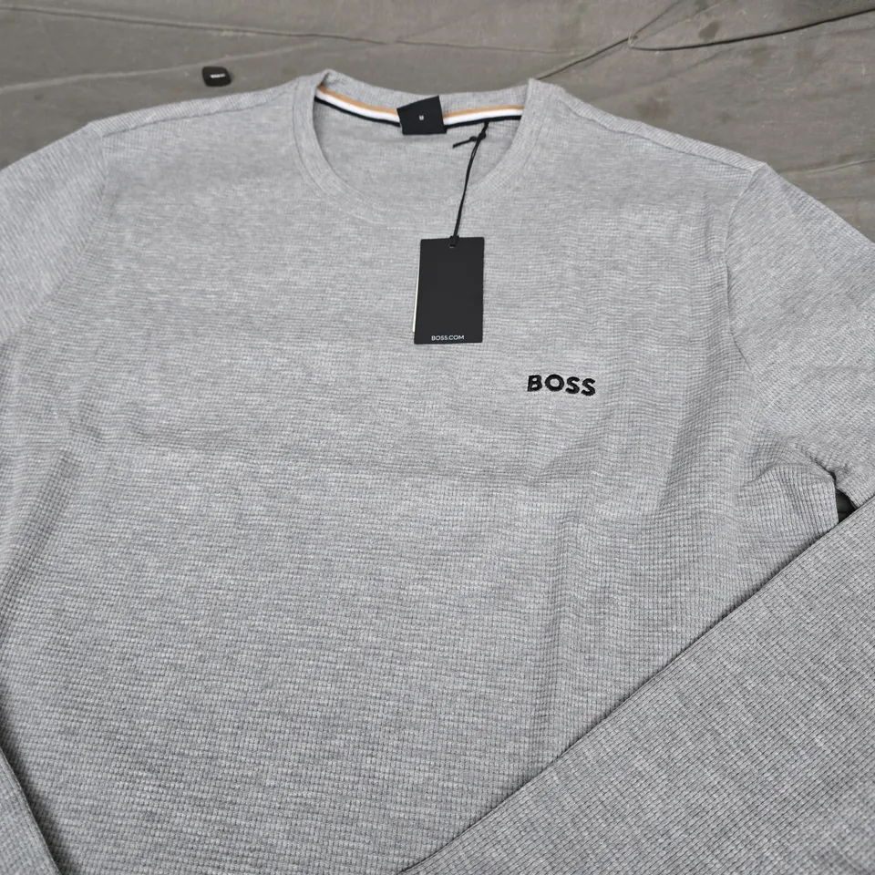 HUGO BOSS WAFFLE LS TEE - SIZE M