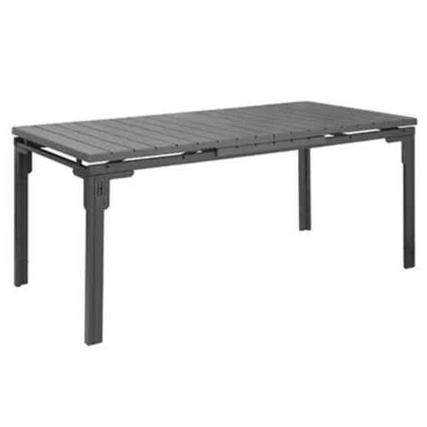 BOXED BOLERO VALLETTA GREY SLATTED EXTENDABLE OUTDOOR DINING TABLE (1 BOX)