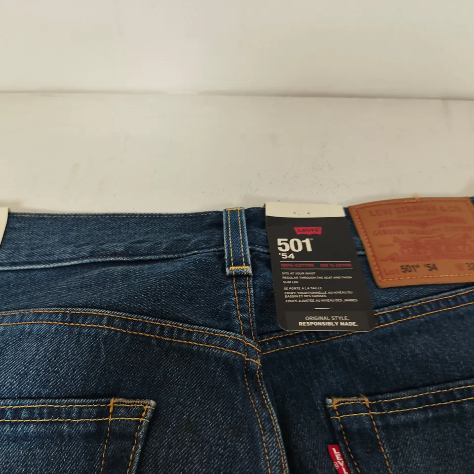 LEVI'S 501 JEANS – DARK WASH, MEN'S, UK 32 X 32