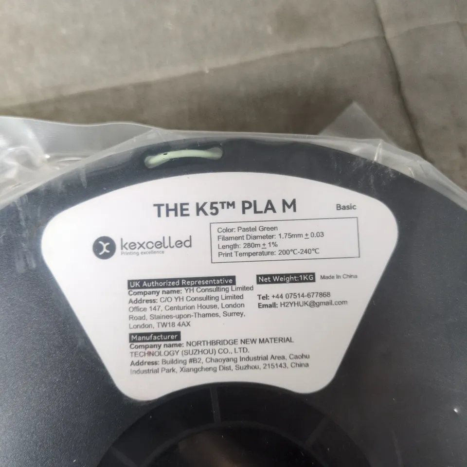 THE K5 PLA M 1KG PASTEL GREEN PLA FILAMENT – 1.75MM 