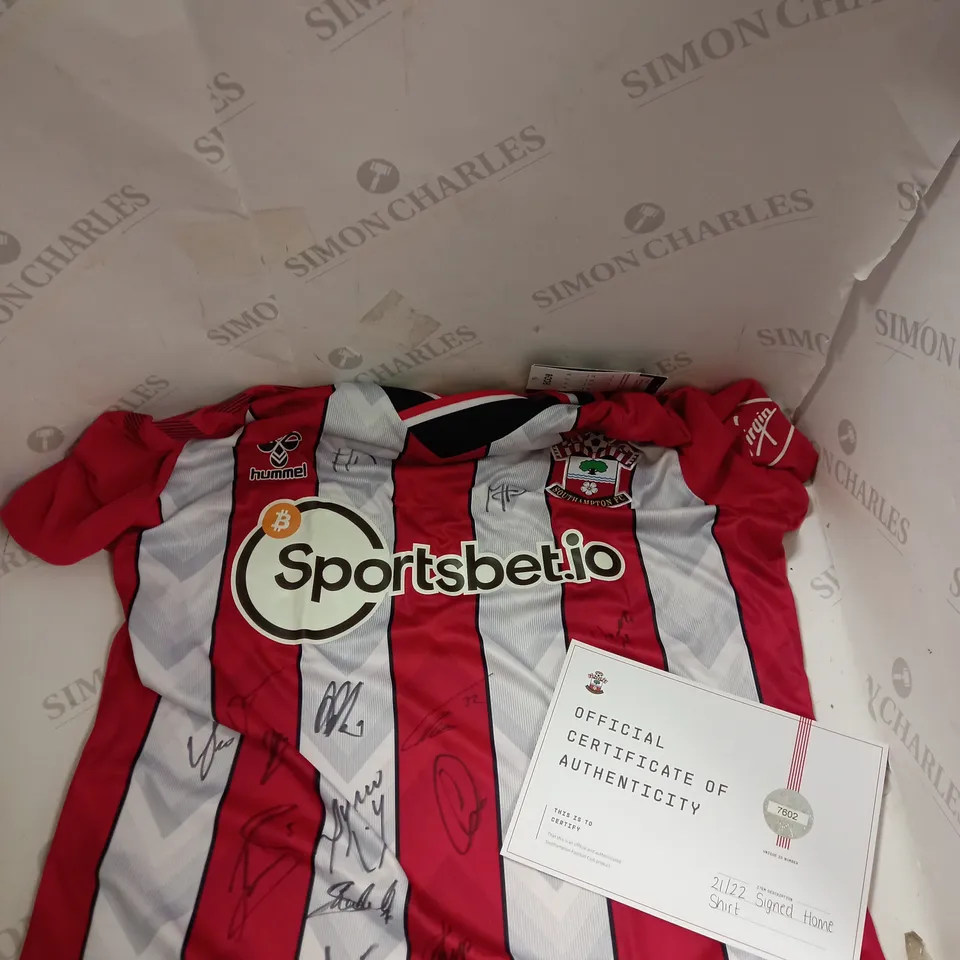SOUTHAMPTON FC SIGNED 21/22 HOME SHIRT