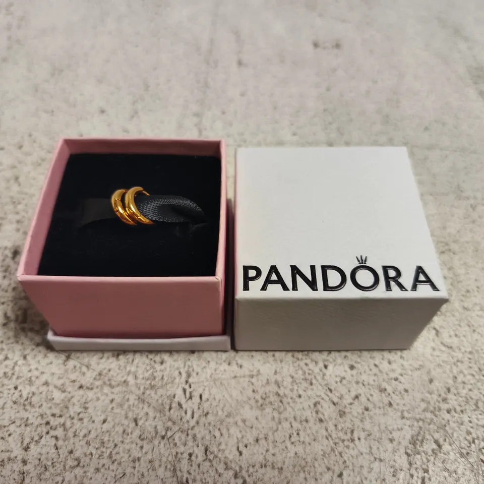 BOXED PANDORA GOLD EARRINGS