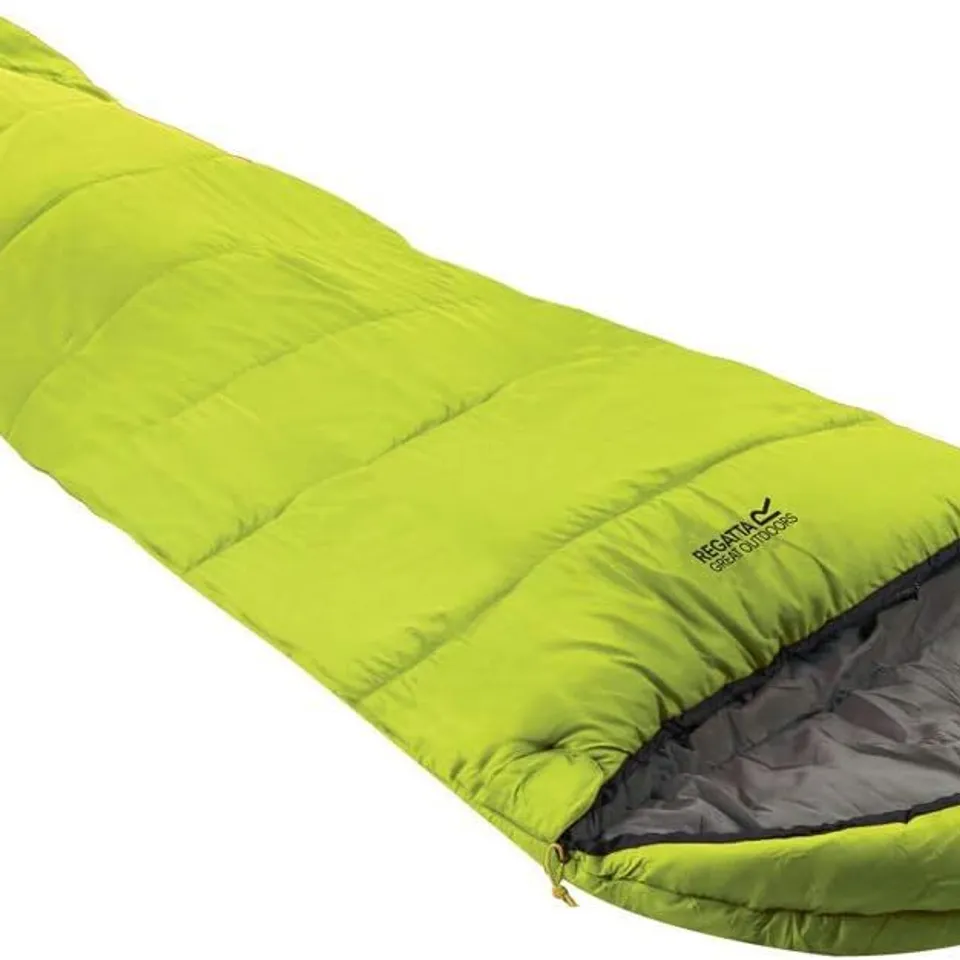 BRAND NEW REGATTA MONTEGRA 200 MEN'S POLYESTER SLEEPING BAG - CITRON LIME