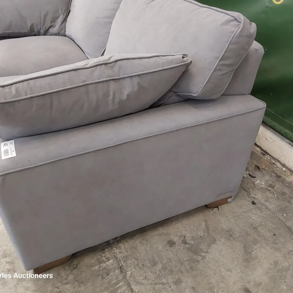 QUALITY BRITISH DESIGNER LOUNGE Co. JOSIE 2.5 SEATER SOFA GREY PLUSH FABRIC 