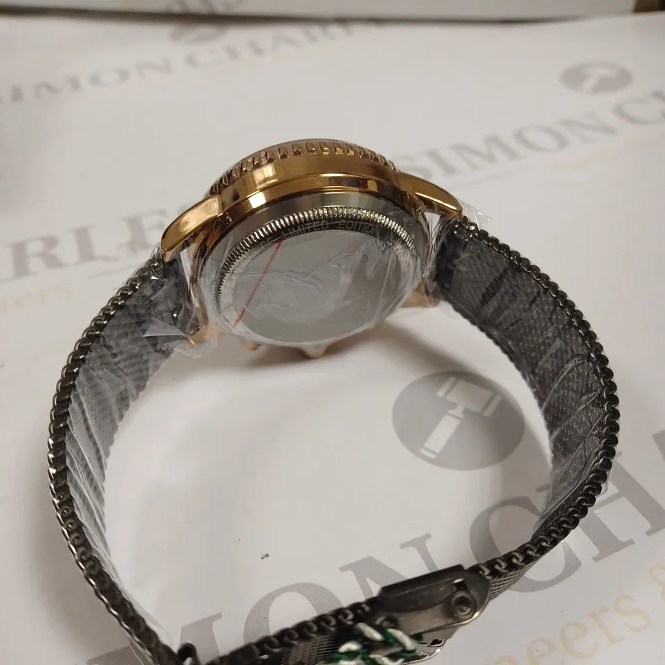 GAMAGES DOMINANCE TWO TONE BLACK DIAL WATCH 