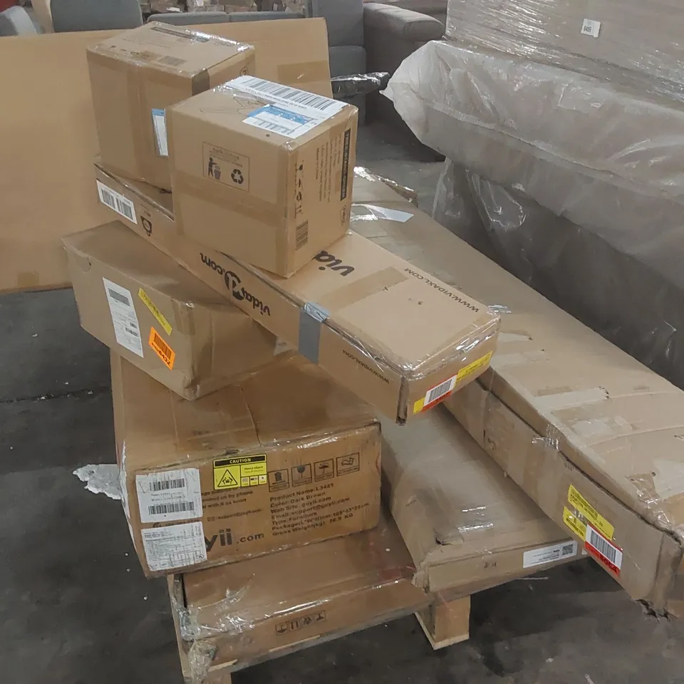 PALLET CONTAINING A LARGE QUANTITY OF ASSORTED FURNITURE PARTS ECT