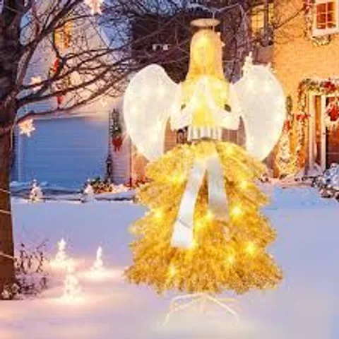 1.57M LIGHTED CHRISTMAS ANGEL TREE WITH HANDS CLASPED IN PRAYER