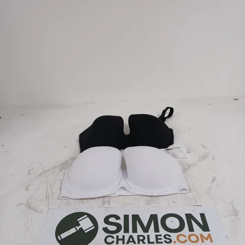 2 BON PRIX BRAS BLACK + WHITE SIZE 36D