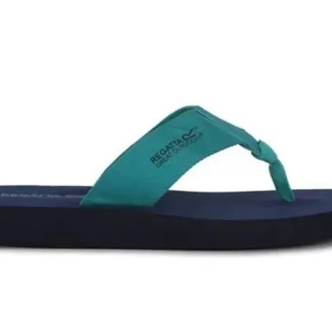 REGATTA LADY CATARINA NAVY AND AQUA SPLASH SANDALS SIZE 6