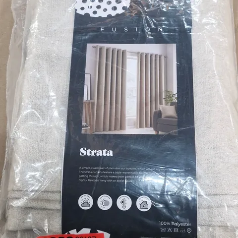 EYELET NATURAL STRATA CURTAINS