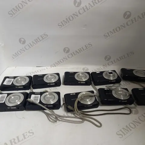 LOT OF 10 BLACK SONY CYBER-SHOT DSC-W810