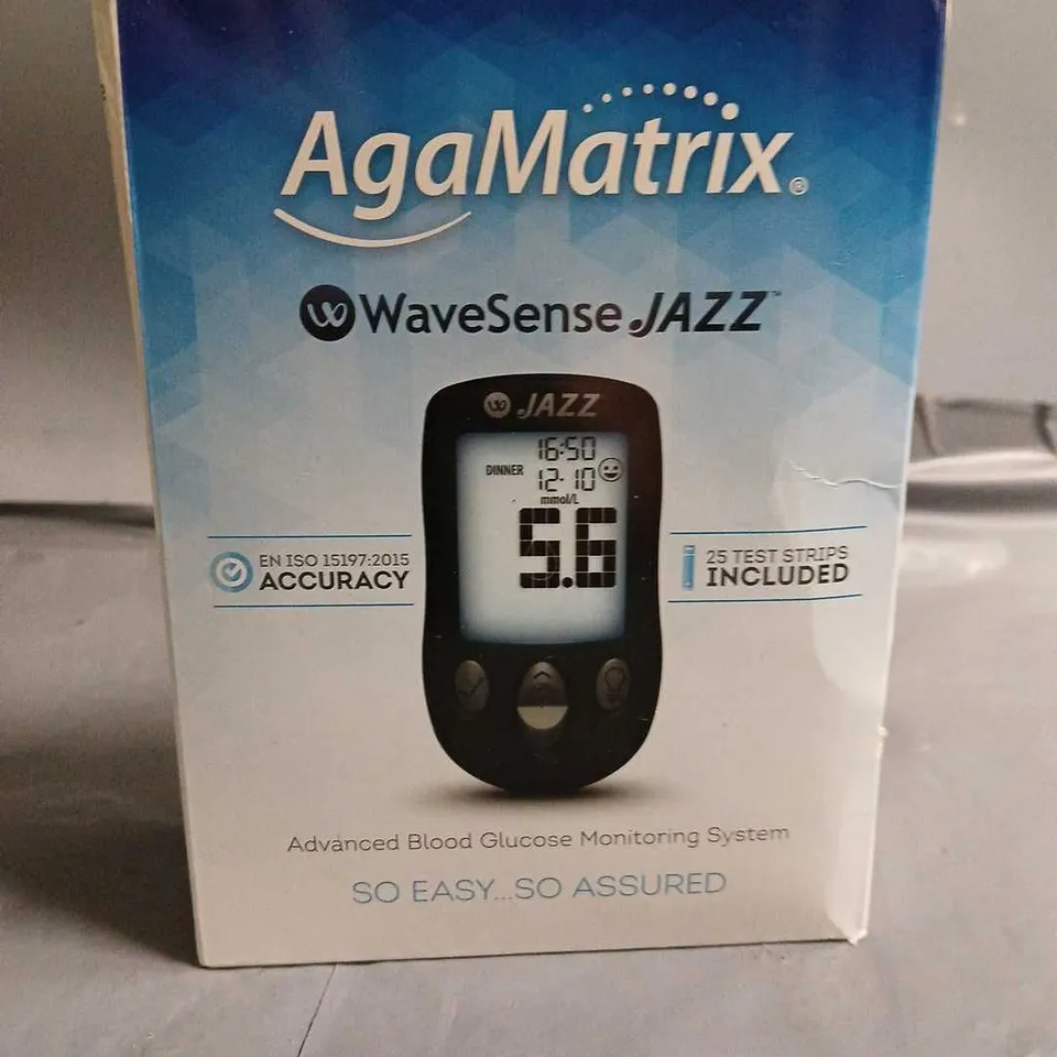 SEALED AGAMATRIX WAVESENSE JAZZ ADVANCED BLOOD GLUCOSE MONITORING SYSTEM