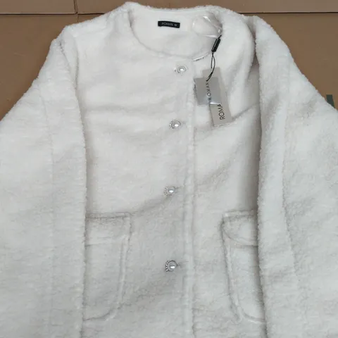 ROMAN WHITE TEDDY COAT – UK SIZE 12