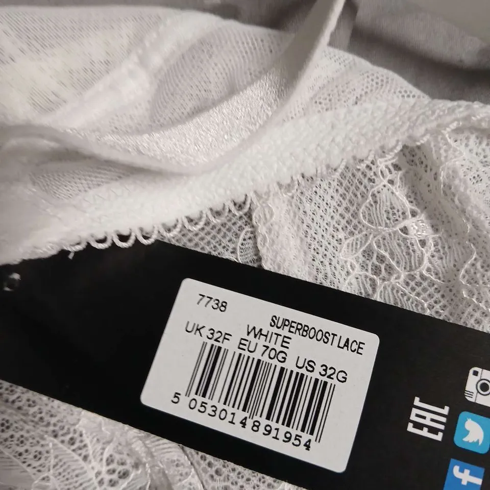 Gossard Superboost Lace White Bra – UK 32F (EU 70G, US 32G)