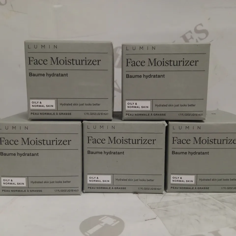 LOT OF 5 LUMIN FACE MOISTURISER FOR NORMAL-OILY SKIN (5 X 50ML)